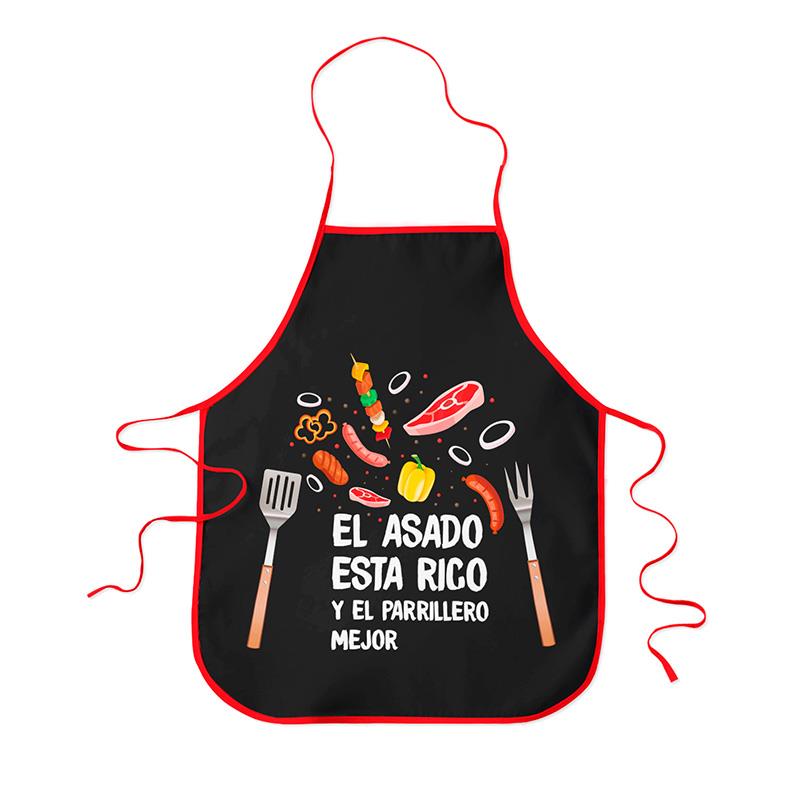 DELANTAL COCINA ANTICUCHO NEGRO