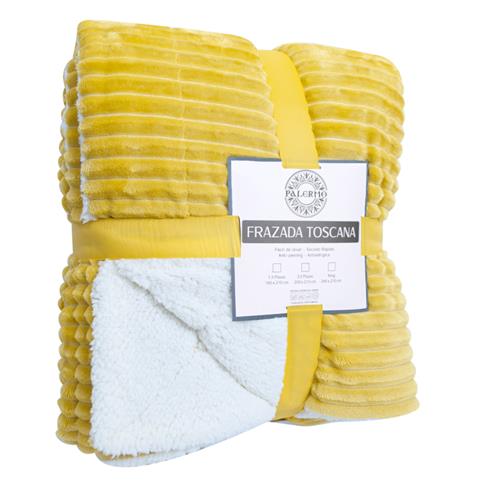 Frazada termica "toscana" 200x210 mostaza