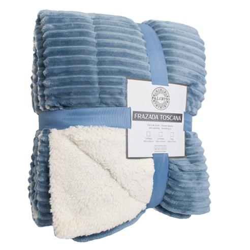 Frazada termica "toscana" 240x210 azul