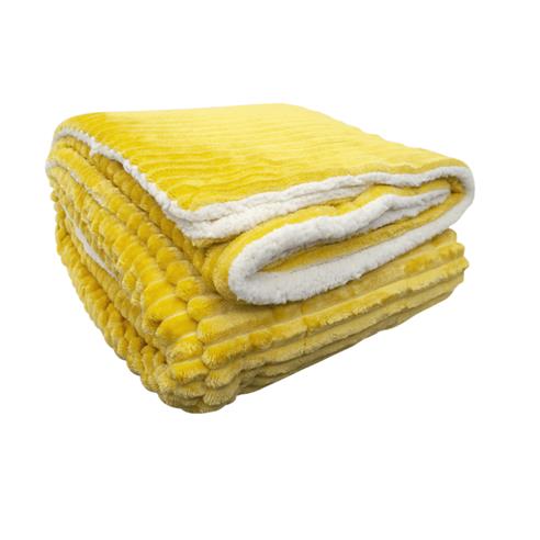 Frazada termica "toscana" 240x210 mostaza 2