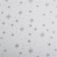 ORGANZA GLITTER "ESTELAR" BLANCO/PLATEADO