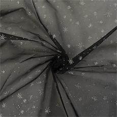 ORGANZA GLITTER "ESTELAR" NEGRO/PLATEADO