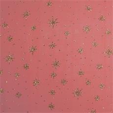 ORGANZA GLITTER "ESTELAR" ROJO/DORADO