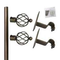 Set simple barra cortina 150 cm bronce 19mm