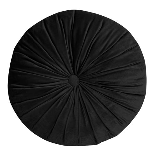 Cojin redondo negro 40x40 cm 2
