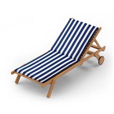 Loneta impermeable rayado azul 150cm