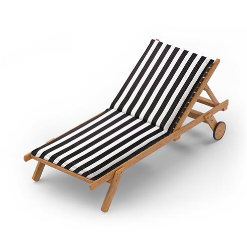 Loneta impermeable rayado negro 150cm 2