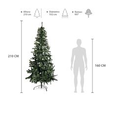Arbol navidad 210 cm alto verde