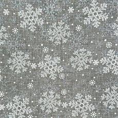 Lino navideño "135" color gris/blanco