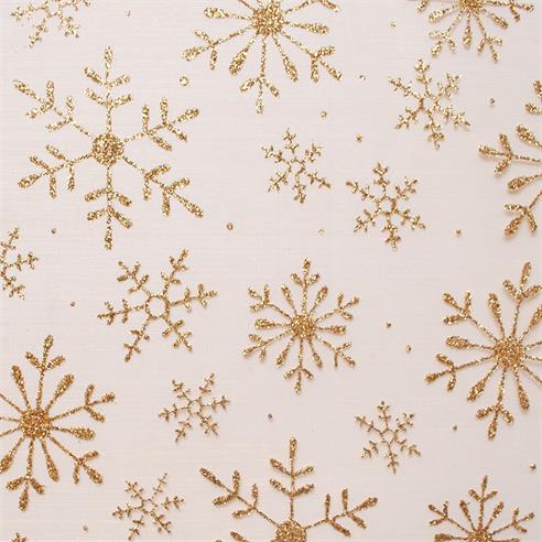 Organza glitter "copo nieve" dor/dor