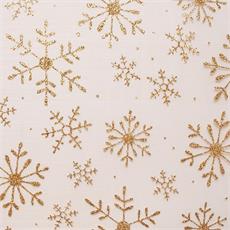 Organza glitter "copo nieve" dor/dor