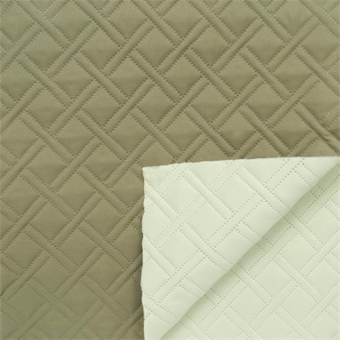 Tela lisa acolchada 2,50 ancho col. olivo/crudo 2