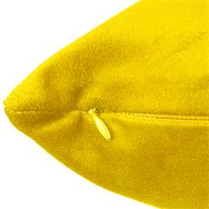 Cojin velvet mostaza 40x40 cm.