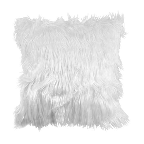 Cojin piel eco col. blanco 43x43 cm.
