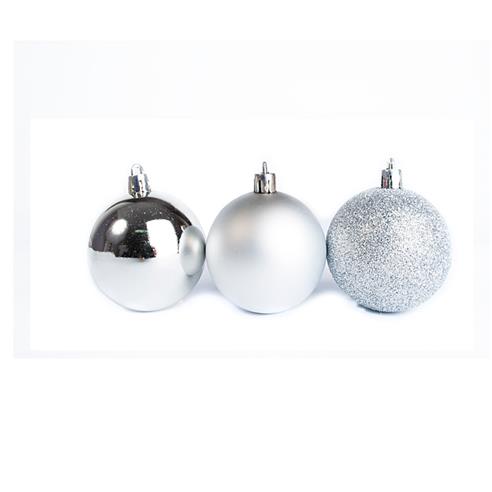 ESFERAS NAVIDEÑAS PLATEADAS 2