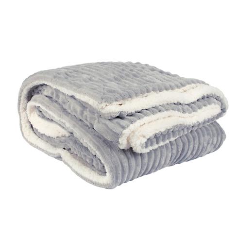 FRAZADA TERMICA "TOSCANA" 200X210 GRIS 2