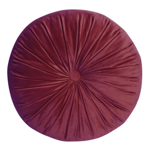 Cojin redondo burdeo 40x40 cm 2