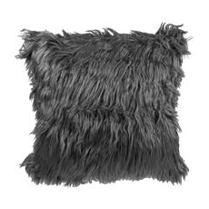 Cojin piel eco col. gris oscruro 43x43 cm.