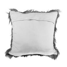 Cojin piel eco col. gris oscruro 43x43 cm.
