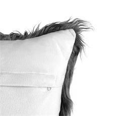 Cojin piel eco col. gris oscruro 43x43 cm.