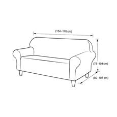 Funda protectora sofa 2 cuerpo col. bco/marfil