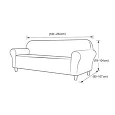 Funda protectora sofa 3 cuerpos col. bco/mar