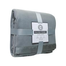 Frazada borde de raso 160x210 gris