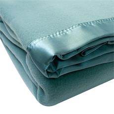 Frazada borde de raso 200x210 salvia