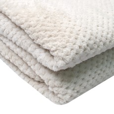 Manta pop corn 130x180 color marfil