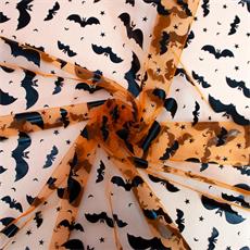 Organza "bat 823" naranja/negro
