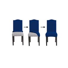 Cubre silla con respaldo color azul