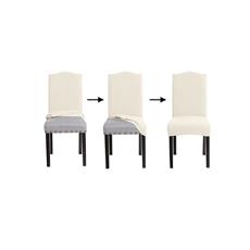 Cubre silla con respaldo color marfil