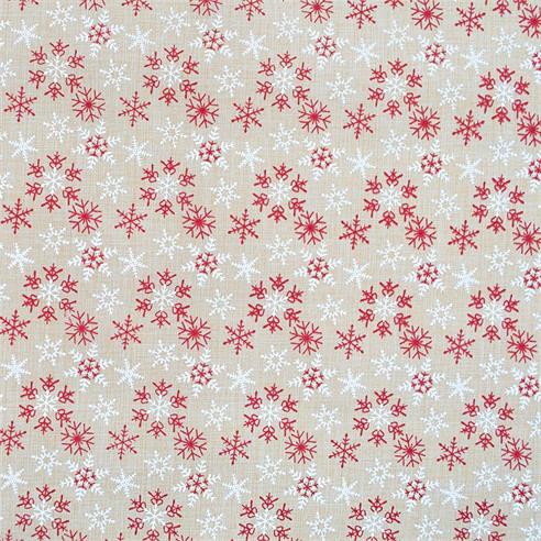 Lino navideño "013" color rojo/blanco