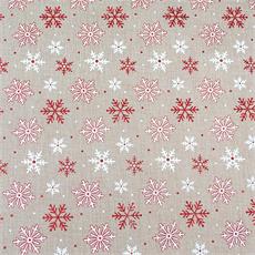Lino navideño "014" color rojo/blanco