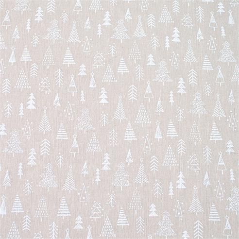 Lino navideño "144" color crudo/blanco