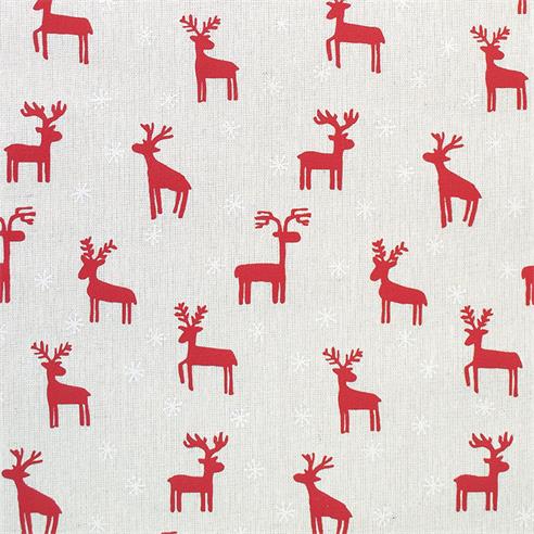 Lino navideño "505" color blanco/rojo