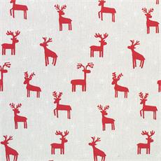 Lino navideño "505" color blanco/rojo