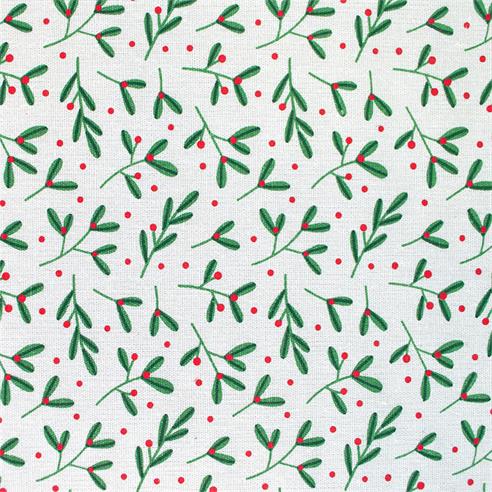 Lino navideño "508" color blanco/verde
