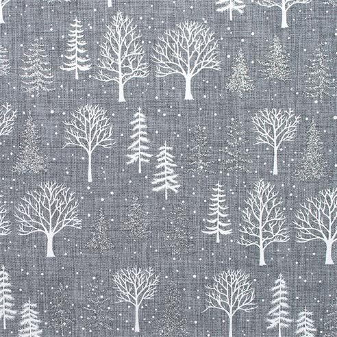 Lino navideño "501" color gris/blanco