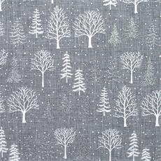 Lino navideño "501" color gris/blanco