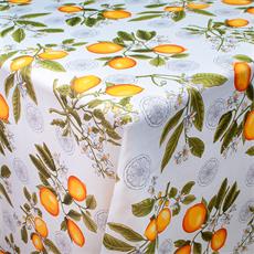 Mantel conf. linette rep. agua citron blanco 155x155cm