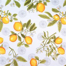 Mantel conf. linette rep. agua citron blanco 155x155cm