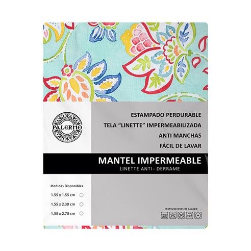 Mantel conf. linette rep. agua jade 155x230cm