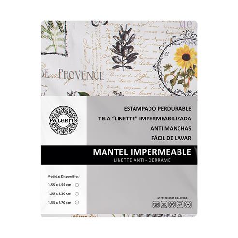 Mantel conf. linette rep. agua provence 155x155cm