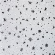 Organza glitter "estelar 230-1" negro/negro