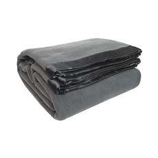 Frazada borde de raso 240x210 marengo