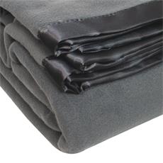 Frazada borde de raso 240x210 marengo