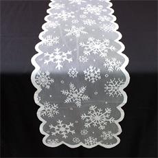 Camino de mesa encaje color blanco 33x190 cm.