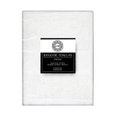 Set 2 toallas col. blanco 50x80+70x140-100c%algodon-440gr/m2