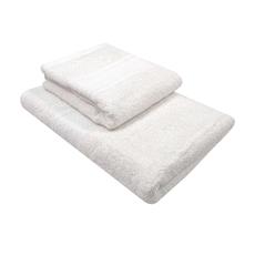 Set 2 toallas col. blanco 50x80+70x140-100c%algodon-440gr/m2